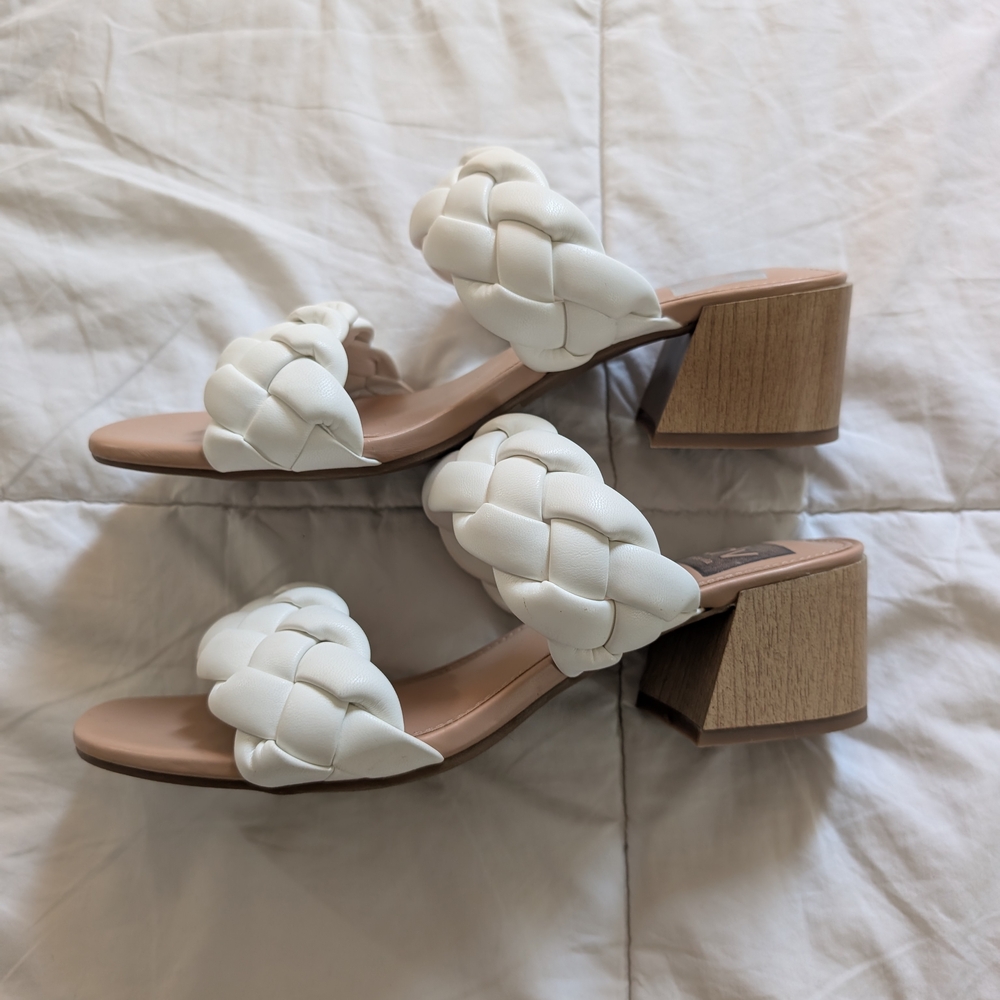 DV by Dolce Vita Women's Braided White Sandals